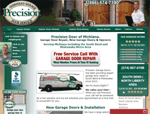 Tablet Screenshot of michianagaragedoors.com